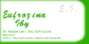 eufrozina iby business card